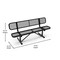 Flash Furniture Sigrid 6' Outdoor Bench w/Backrest, Metal Mesh Seat and Backrest and Steel Frame in Black w/Anchors SLF-AG4HUT2-H48L-BK-GG - alternate 6